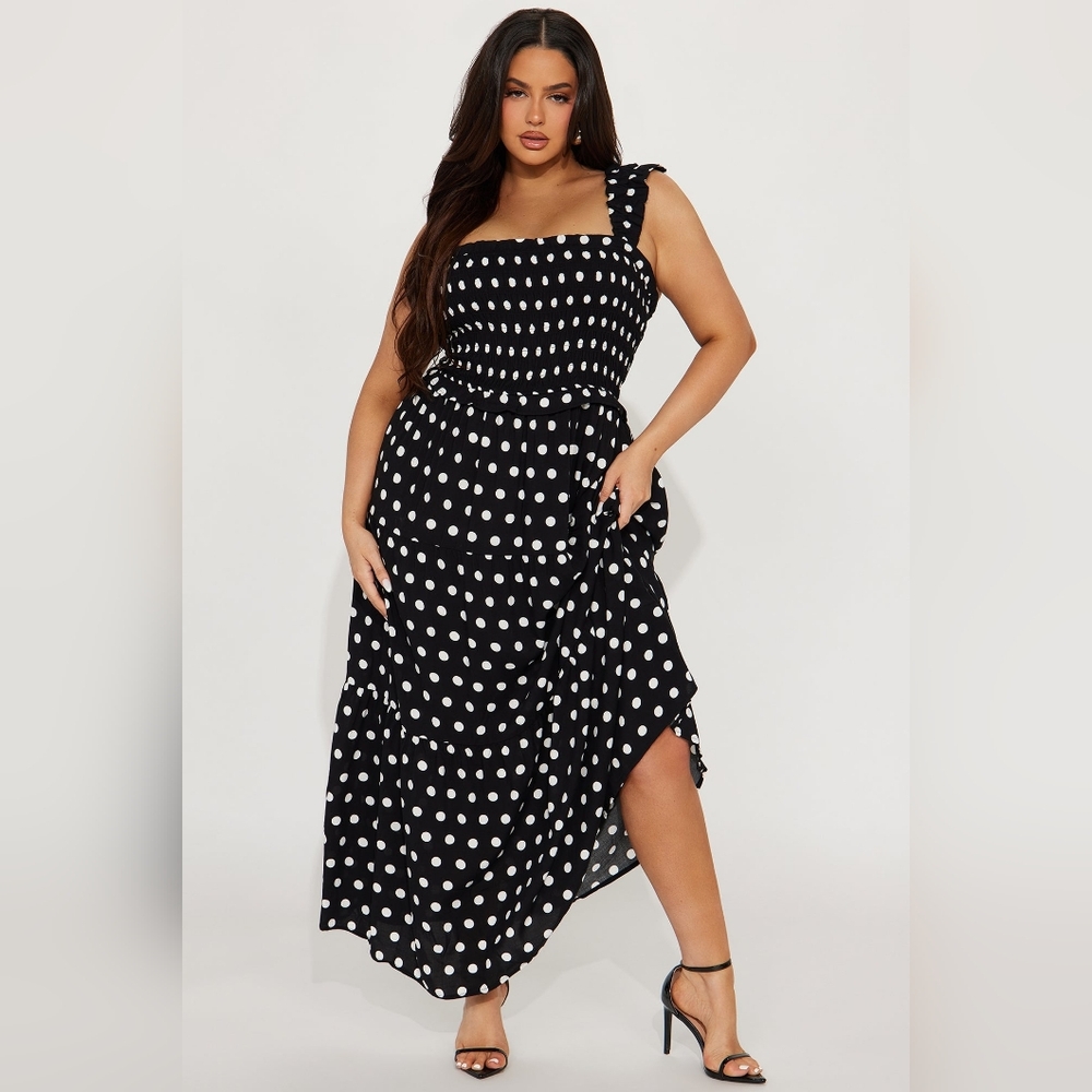 Fashion Nova Polka Dot Maxi Dress